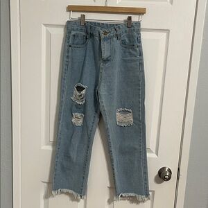 Distressed Blue Women's Jeans